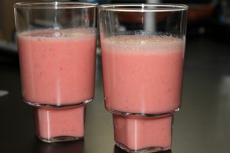 Smoothie orange et fraise