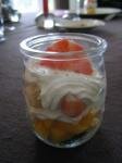 VERRINE MANGUE-CREVETTE AU CURRY